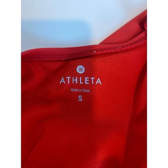 Athleta Strappy Top / Swim Top Swimsuit Tankini Red -- Size Small - Picture 7 of 9